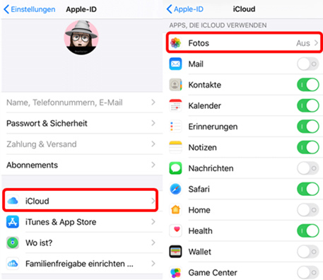 Fotos vom iPhone löschen aber nicht von iCloud